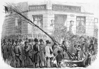 Destruction of Liberty Trees (Feb. -March 1850) - in “Histoire contemporaine de la France”, Hachette, Paris بواسطة المدرسة الفرنسية