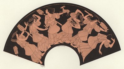 Detail of Greek pottery (colour litho) بواسطة المدرسة الفرنسية
