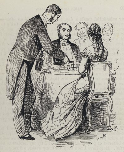 Dinner-Time in Paris (engraving) بواسطة المدرسة الفرنسية
