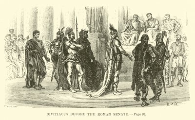 Divitiacus قبل مجلس الشيوخ الروماني بواسطة المدرسة الفرنسية