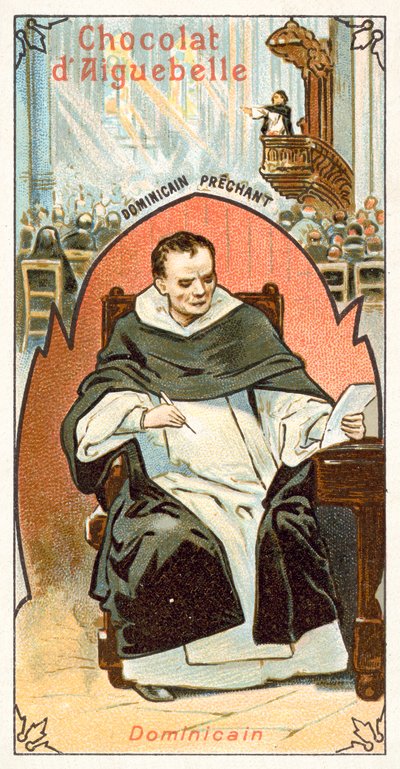 Dominican friar (chromolitho) بواسطة المدرسة الفرنسية
