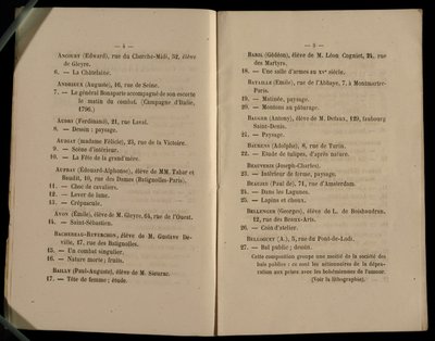 صفحة مزدوجة من صالون الرفض ، 1863 بواسطة المدرسة الفرنسية