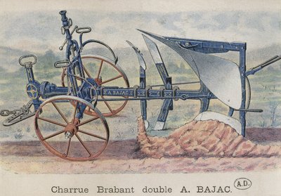 حرث مزدوج برابانت اخترعه أنطوان باجاك ، c.1900 بواسطة المدرسة الفرنسية