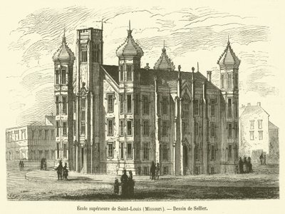 Ecole superieure de Saint-Louis, Missouri (engraving) بواسطة المدرسة الفرنسية