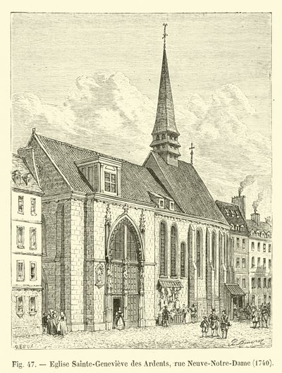 كنيسة Sainte-Genevieve des Ardents ، شارع Neuve-Notre-Dame ، 1704 بواسطة المدرسة الفرنسية