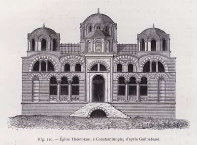 Eglise Theotokos ، القسطنطينية ؛ دابريس جيلهابود (نقش) بواسطة المدرسة الفرنسية