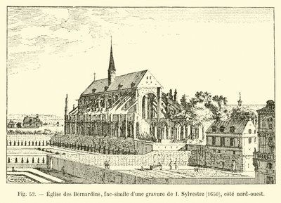 Eglise des Bernardins ، فاكس لنقش I Sylvestre ، 1650 ، الساحل الشمالي الغربي بواسطة المدرسة الفرنسية
