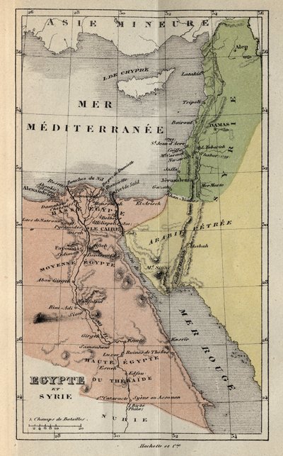مصر وسوريا في القرن التاسع عشر - نقش في "تاريخ فرنسا" لفيكتور دروي (1811-1894) - 1882 بواسطة French School