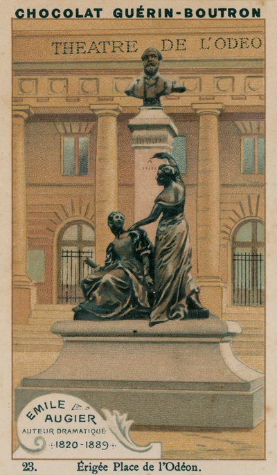 Emile Augier ، كاتب درامي ، 1820-1889 ، Erigee Place de lOdeon بواسطة المدرسة الفرنسية