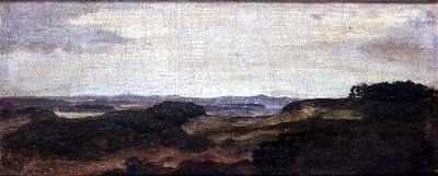 منظر طبيعي "En Plein Air" ، حوالي عام 1820 (زيت على ورق) بواسطة المدرسة الفرنسية