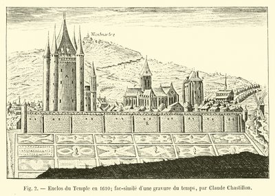ضميمة الهيكل عام 1610 ؛ تشابه مع نقش الزمن ، من تأليف كلود تشاستيلون بواسطة المدرسة الفرنسية