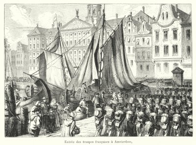 Entree des troupes francaises a Amsterdam (engraving) بواسطة المدرسة الفرنسية