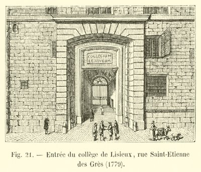 مدخل كلية ليزيو ، شارع سانت اتيان دي جريس ، 1779 بواسطة المدرسة الفرنسية