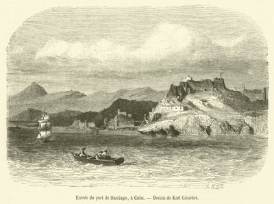 Entree du Port de Santiago ، كوبا (نقش) بواسطة المدرسة الفرنسية