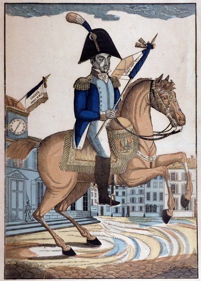 صورة الفروسية للجنرال ماري جوزيف جيلبرت موتييه ، ماركيز دي لافاييت (1757-1834) (لافاييت) ، القائد العام للحرس الوطني الفرنسي بواسطة المدرسة الفرنسية