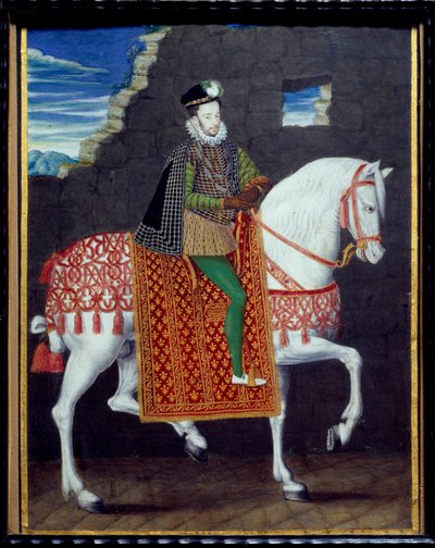 صورة الفروسية لهنري الثالث ، ملك فرنسا (1551-1589) لوحة مجهولة في الغواش. القرن السادس عشر الشمس. 0،27 × 0،2 م. شانتيلي ، متحف كوندي بواسطة المدرسة الفرنسية