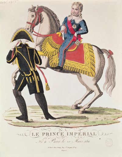 صورة الفروسية لنابليون الثاني (1811-1832) ملك روما ، أبريل 1815 بواسطة French School