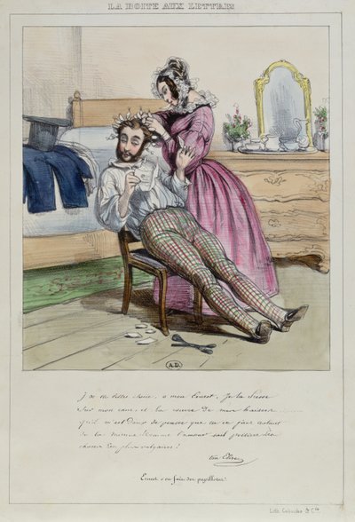 ارنست مجعد شعره ، c.1840 بواسطة المدرسة الفرنسية