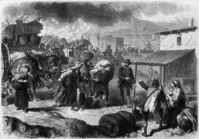ثوران بركان فيسوفيو (فيسوفيو) ، إيطاليا بواسطة المدرسة الفرنسية