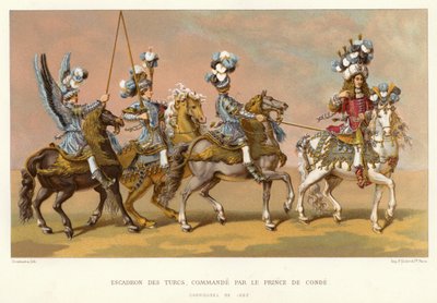 Escadron des Turcs, Commande par le Prince de Conde (chromolitho) بواسطة المدرسة الفرنسية