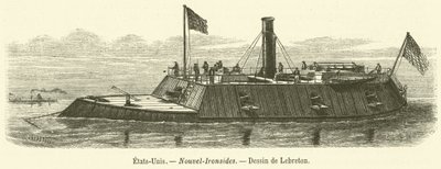 Etats-Unis, Nouvel-Ironsides (engraving) بواسطة المدرسة الفرنسية
