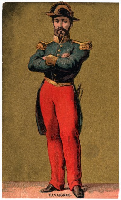 يوجين كافينياك ، حوالي عام 1900 (نسخة مطبوعة) بواسطة المدرسة الفرنسية