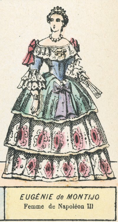 Eugenie de Montijo ، Femme de Napoleon III (نقش ملون) بواسطة المدرسة الفرنسية