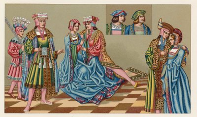 زي أوروبا الخامس عشر والسادس عشر بواسطة المدرسة الفرنسية
