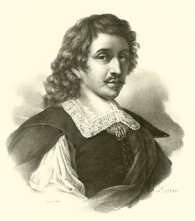 Eustache Le Sueur أو Lesueur ، صورة شخصية (نقش) بواسطة المدرسة الفرنسية