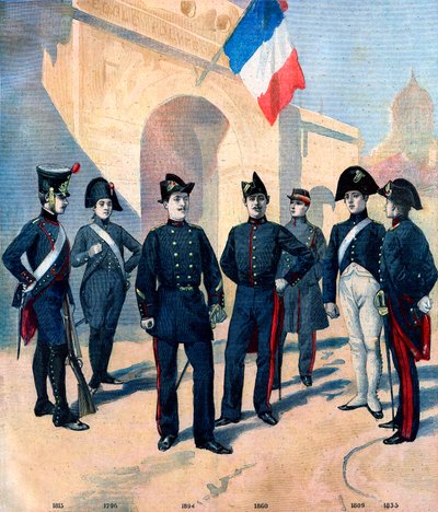EvoLution من الزي الرسمي لتلاميذ مدرسة البوليتكنيك في باريس و bicorne بين 1796 و 1894 بواسطة المدرسة الفرنسية