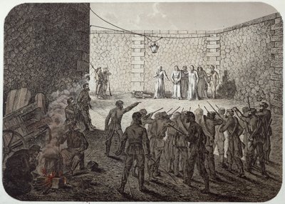 إعدام الرهائن خلال الكومونة ، 1871 بواسطة المدرسة الفرنسية