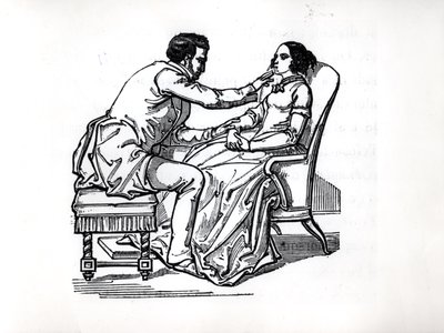 تجربة في المغناطيسية الحيوانية بقلم فرانز أنتون ميسمر (1734-1815) في 1784 بواسطة المدرسة الفرنسية