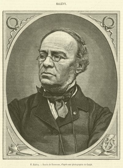 F Halevy (engraving) بواسطة المدرسة الفرنسية