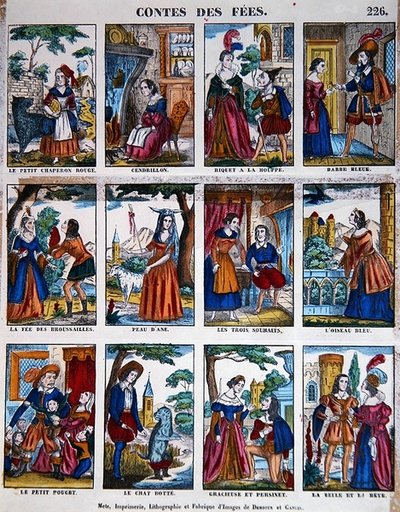 القصص الخيالية ، حوالي 1840 (لون ليثو) بواسطة المدرسة الفرنسية