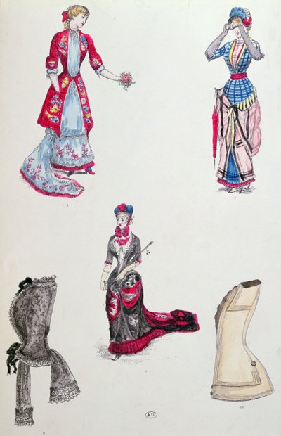 أزياء عام 1880 بواسطة المدرسة الفرنسية