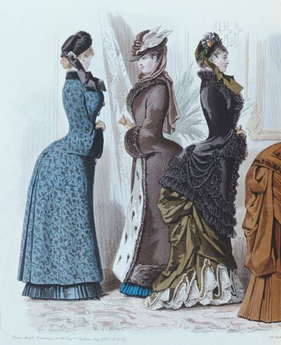 لوحة الموضة من Le Moniteur de la Mode ، 1882 بواسطة المدرسة الفرنسية