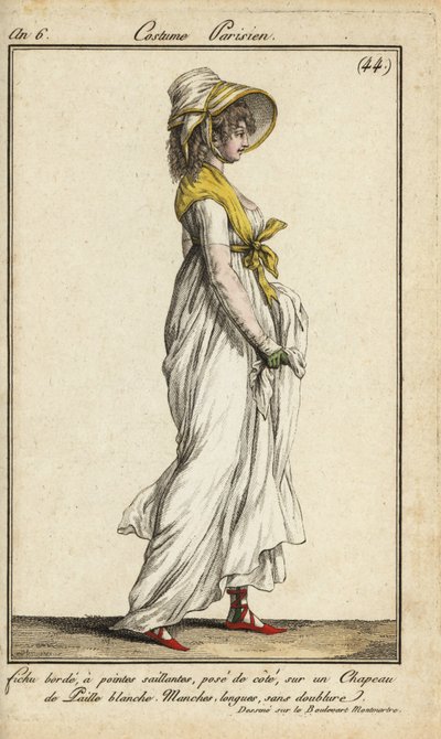 Fashionable woman on the Blvd. Montmartre بواسطة المدرسة الفرنسية