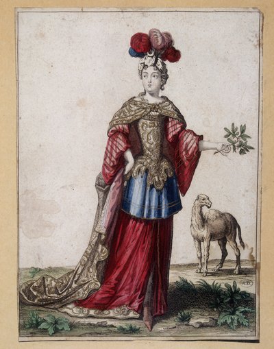 Female ballet costume - engraving بواسطة المدرسة الفرنسية