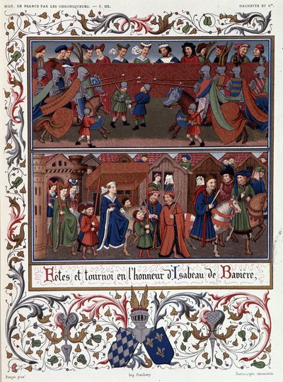Festivals and Tournament in Honour of Isabeau (Isabelle, Elisabeth) of Bavaria (1371-1435) بواسطة المدرسة الفرنسية