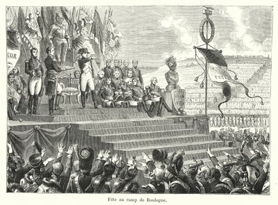 Fete au camp de Boulogne (engraving) بواسطة المدرسة الفرنسية