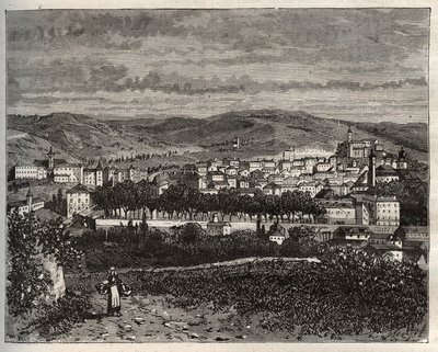 Figeac - Lot ، في منطقة ميدي بيرينيه - نقش في "La France illustree: الجغرافيا والتاريخ والإدارة الإحصائية" بقلم V.A. الشعير براون. 1884 بواسطة المدرسة الفرنسية