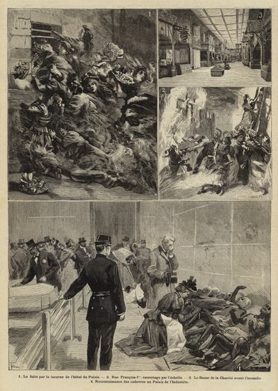 حريق في بازار دي لا تشاريت ، باريس ، 1897 بواسطة المدرسة الفرنسية