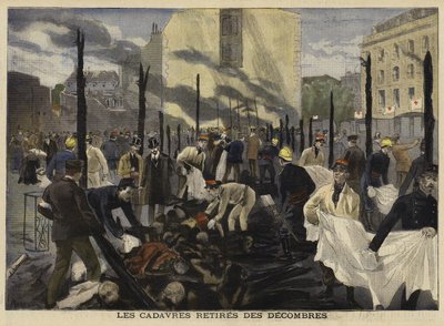 حريق في بازار دي لا تشاريت ، باريس ، 1897 بواسطة المدرسة الفرنسية
