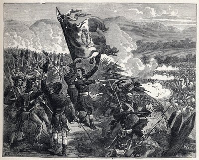 التحالف الأول: العقيد أنطوان غيوم (أنطوان غيوم) رامبون (1759-1842) في معركة مونتنوت في 12 أبريل. بواسطة المدرسة الفرنسية