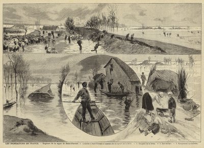 الفيضانات في فرنسا ، 1897 بواسطة المدرسة الفرنسية