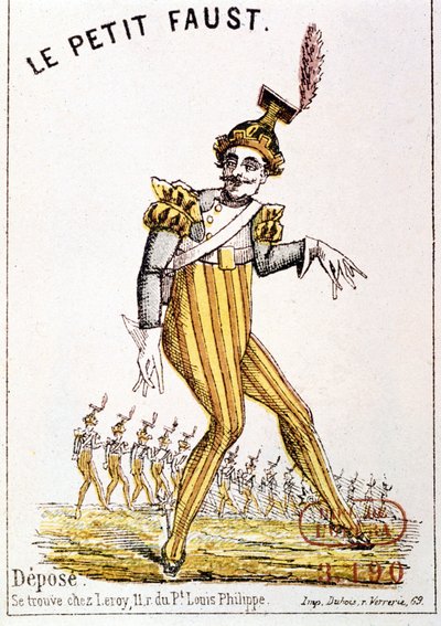 Florimond Roger dit Hervé (1825 - 1892): "The Little Faust" ، غلاف البرنامج. باريس ، مكتبة الأوبرا. بواسطة المدرسة الفرنسية