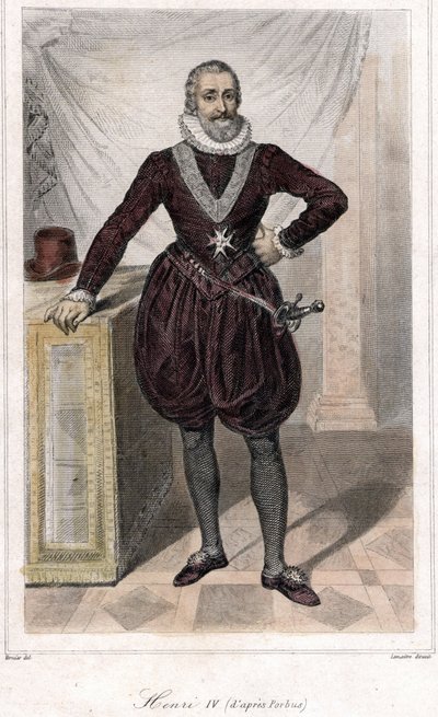 صورة قدم هنري الرابع (1553 - 1610) بالسيف. بواسطة المدرسة الفرنسية