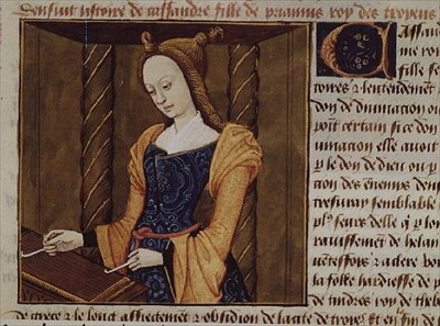 الأب 599 و 29 كاساندرا يلعب بالتناوب ، من `Des Cleres et Nobles Femmes بواسطة المدرسة الفرنسية