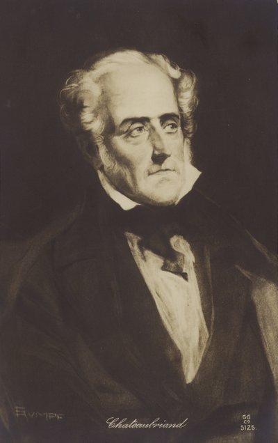 فرانسوا رينيه دو شاتوبريان (1768-1848) ، كاتب فرنسي وسياسي ومؤرخ بواسطة المدرسة الفرنسية