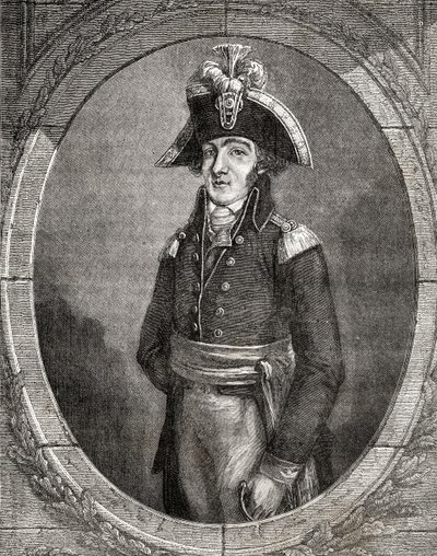 فرانسوا هانريوت ، من "Histoire de la Revolution Française" بقلم لويس بلانك (1811-1882) بواسطة المدرسة الفرنسية